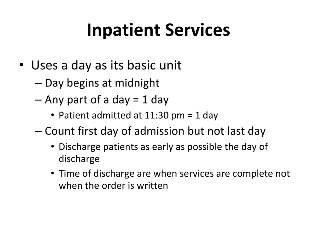 inpatient services 1