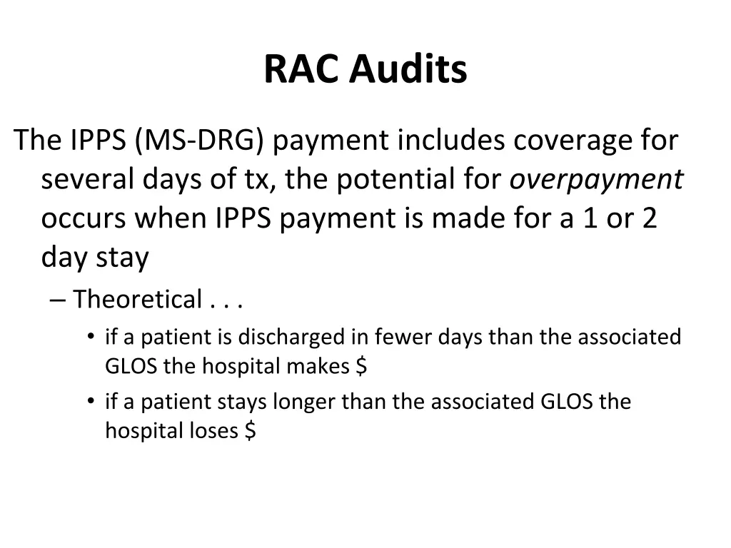 rac audits