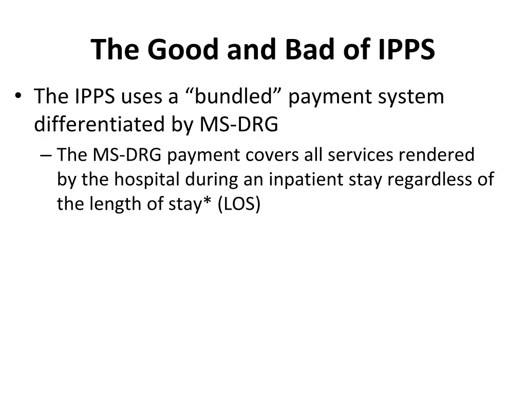 the good and bad of ipps 1