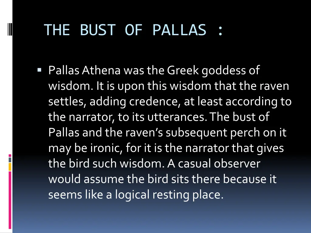 the bust of pallas