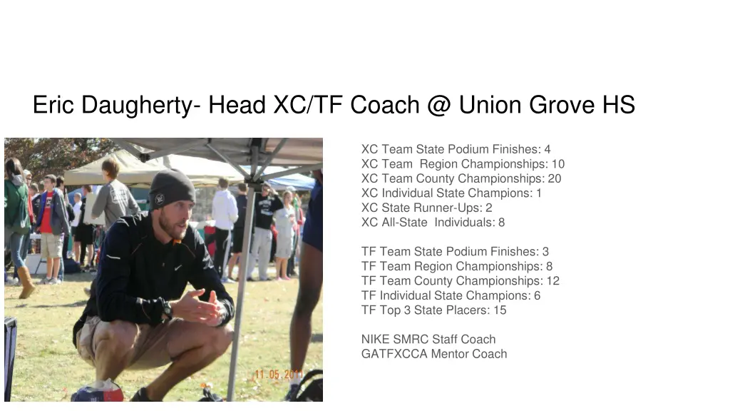 eric daugherty head xc tf coach @ union grove hs