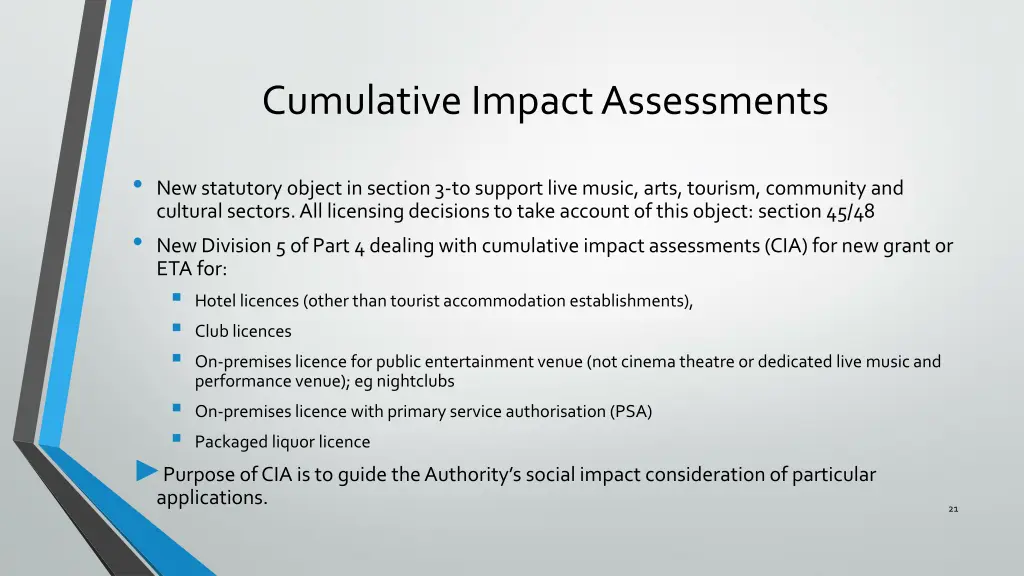 cumulative impact assessments