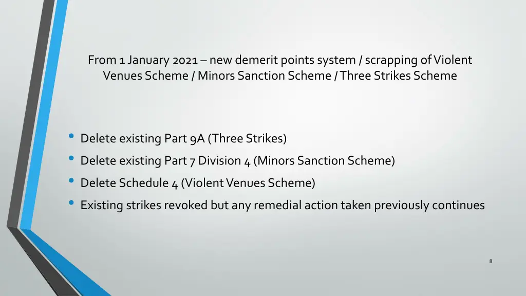 from 1 january 2021 new demerit points system