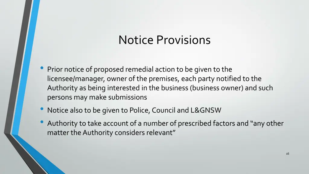 notice provisions