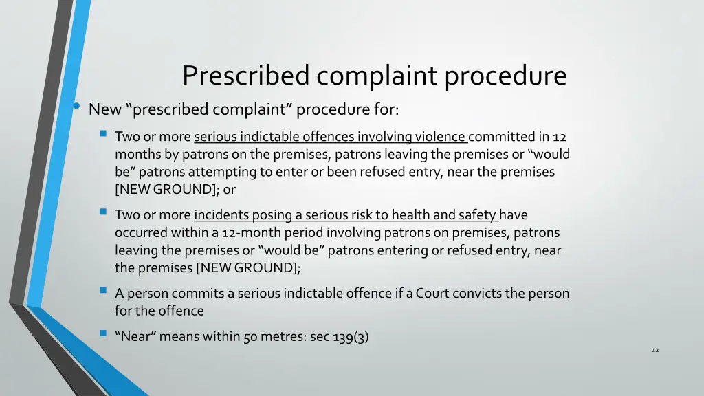 prescribed complaint procedure new prescribed