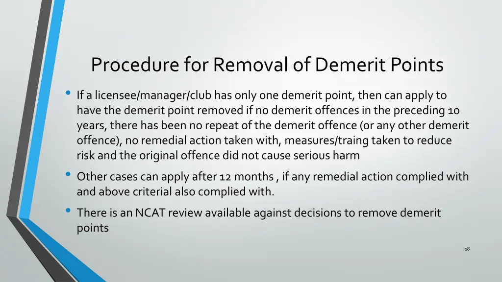 procedure for removal of demerit points