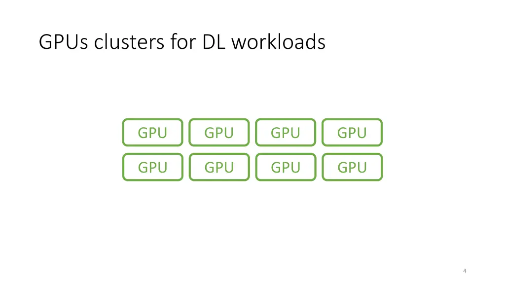 gpus clusters for dl workloads