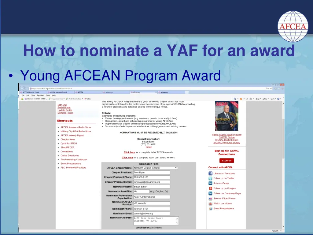 how to nominate a yaf for an award 6