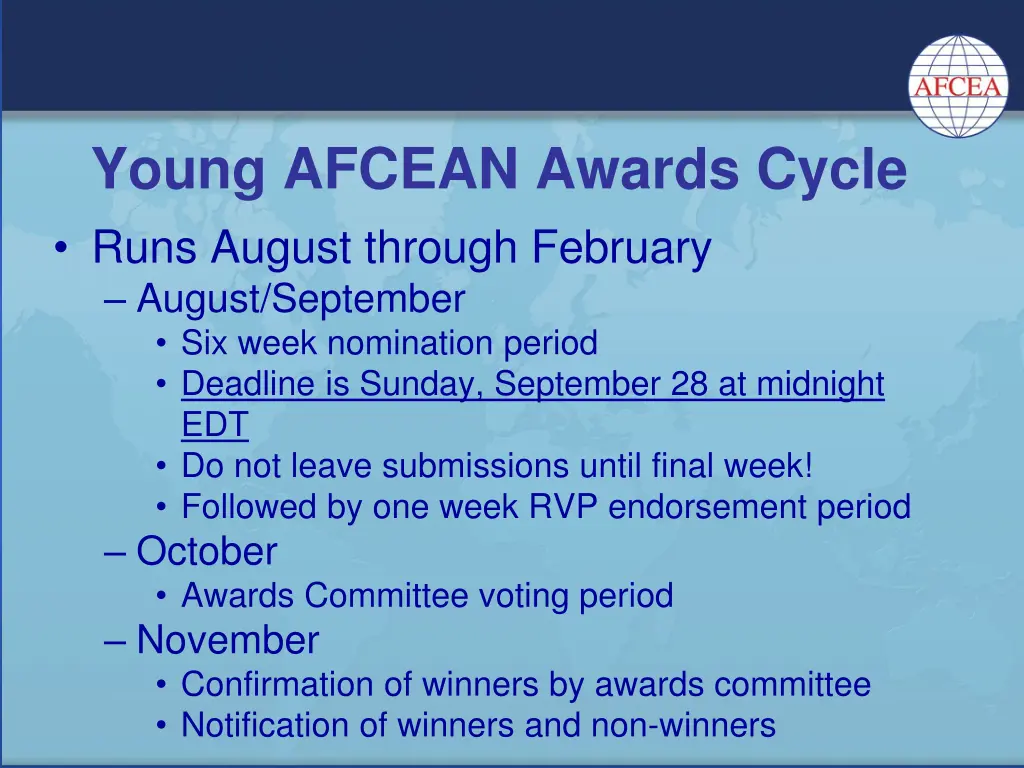 young afcean awards cycle