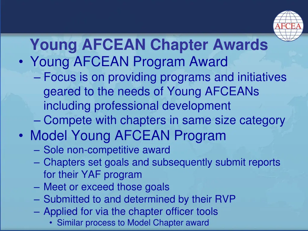 young afcean chapter awards