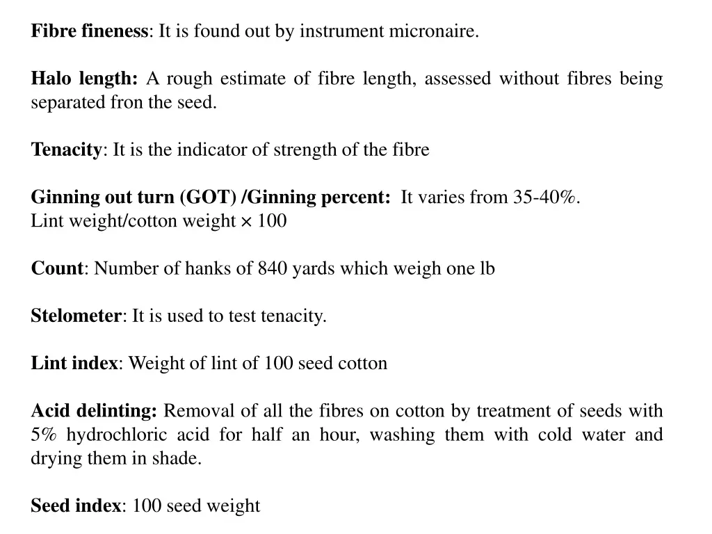 fibre fineness it is found out by instrument