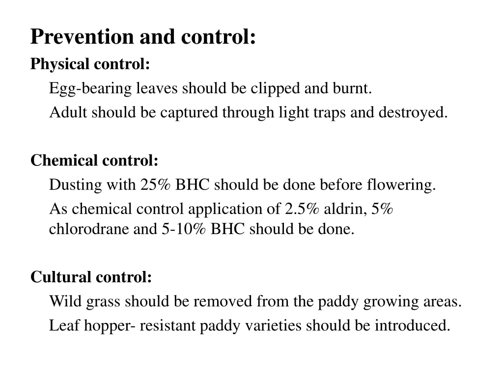 prevention and control physical control 1