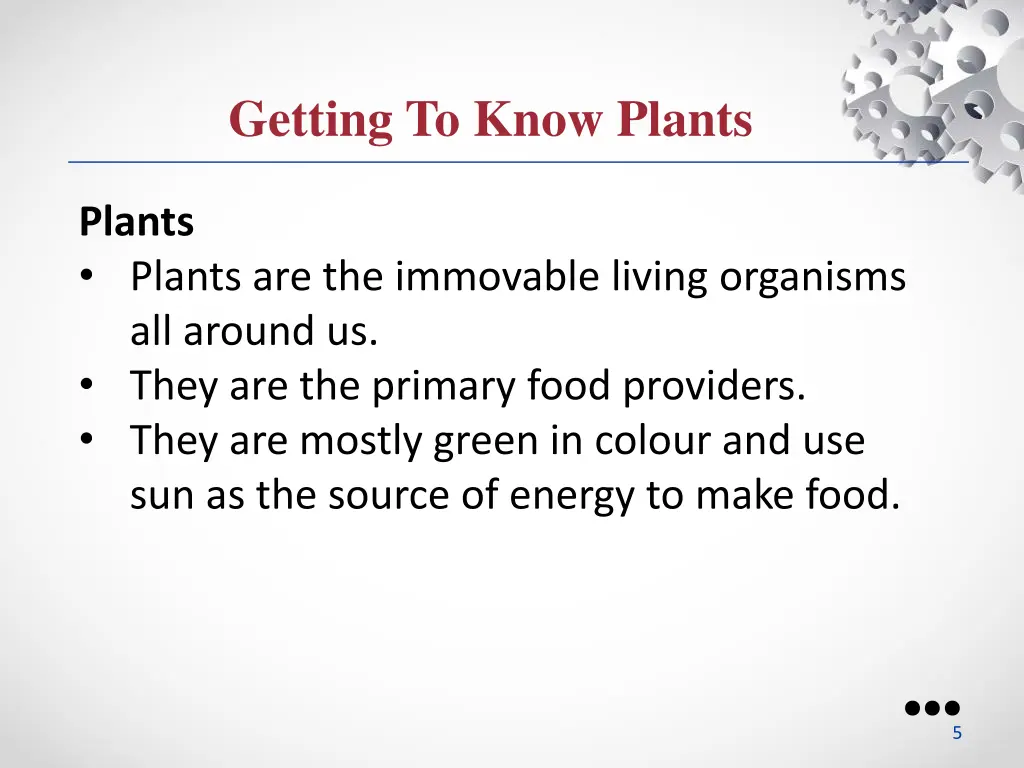 getting to know plants