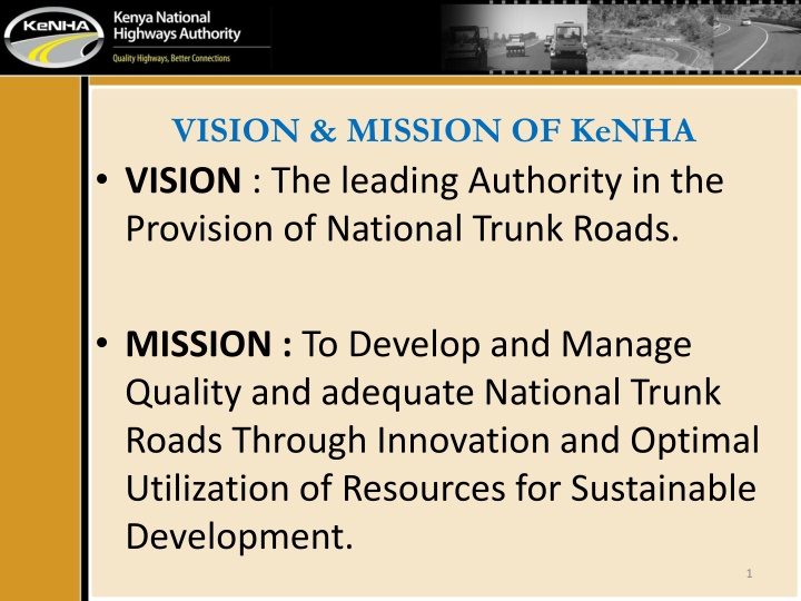 vision mission of kenha vision the leading