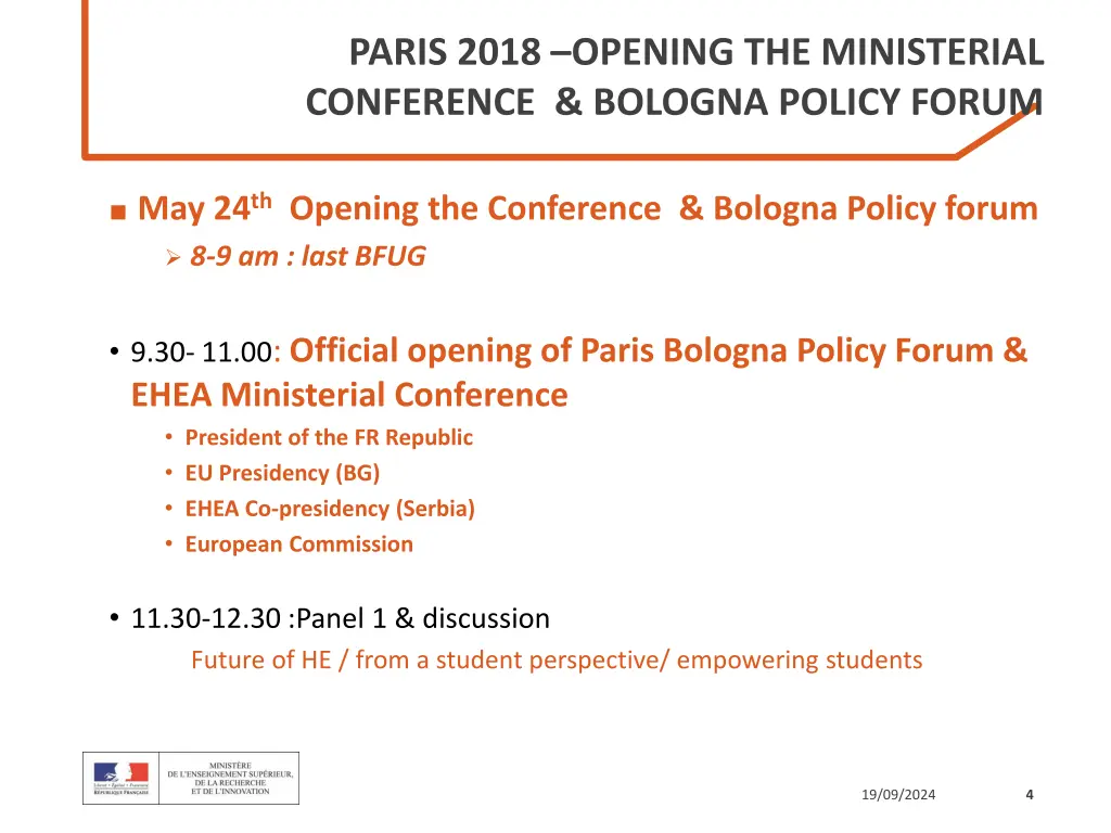 paris 2018 opening the ministerial conference