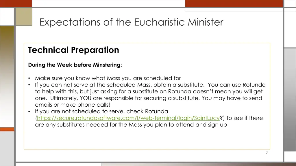 expectations of the eucharistic minister 1