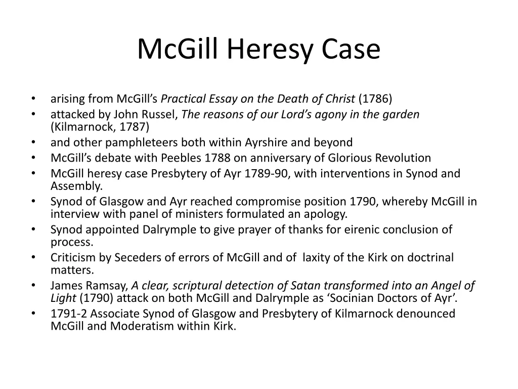 mcgill heresy case