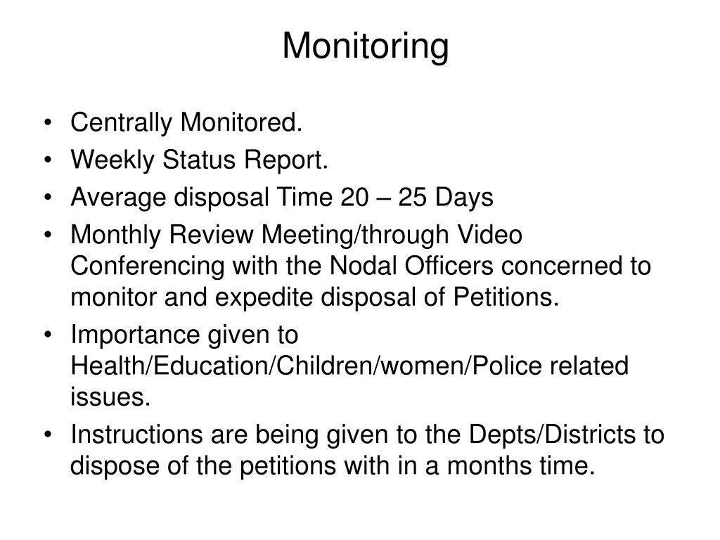 monitoring