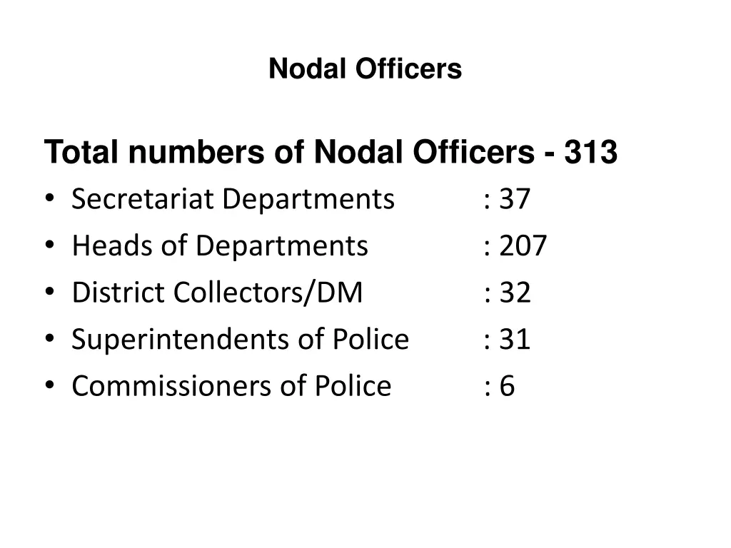 nodal officers