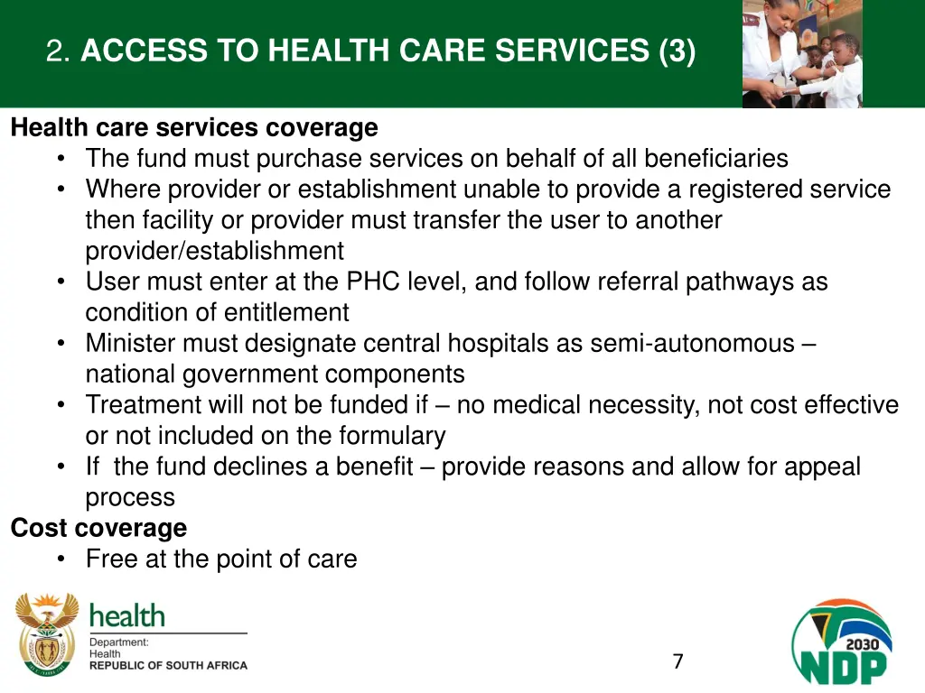 2 access to health care services 3