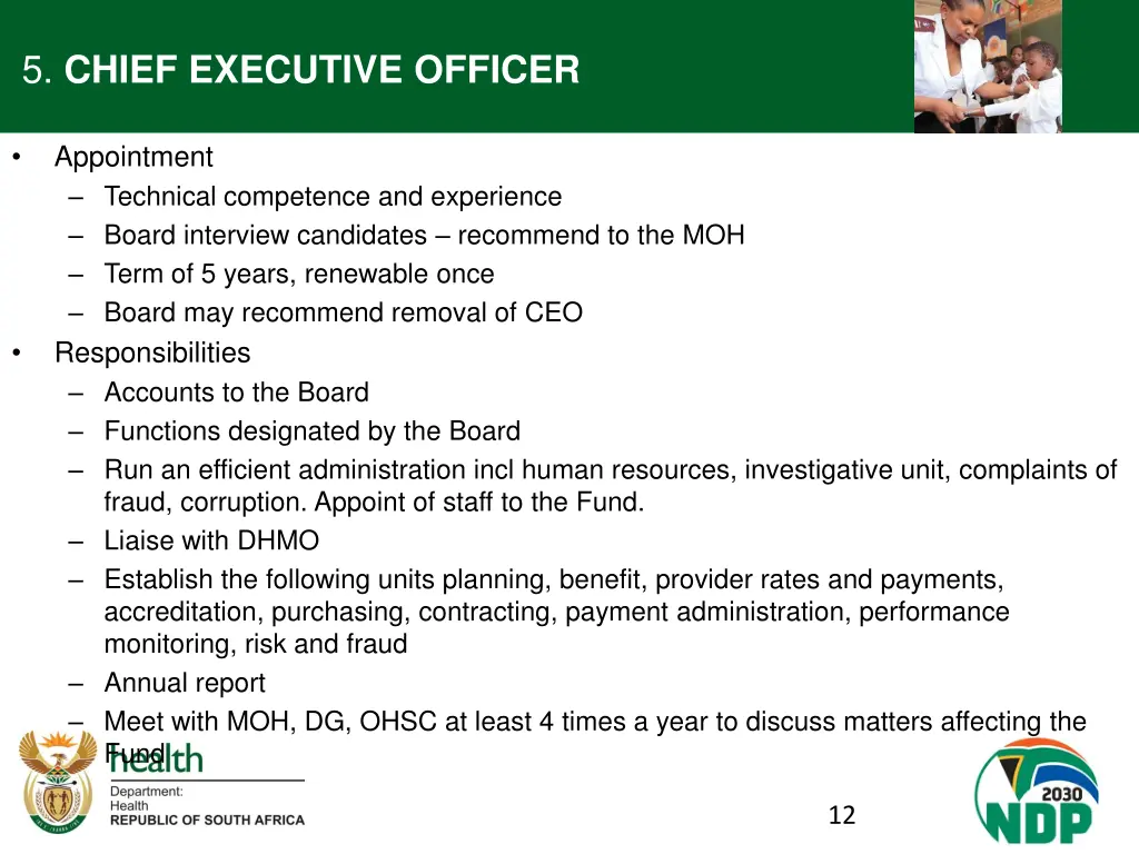 5 chief executive officer