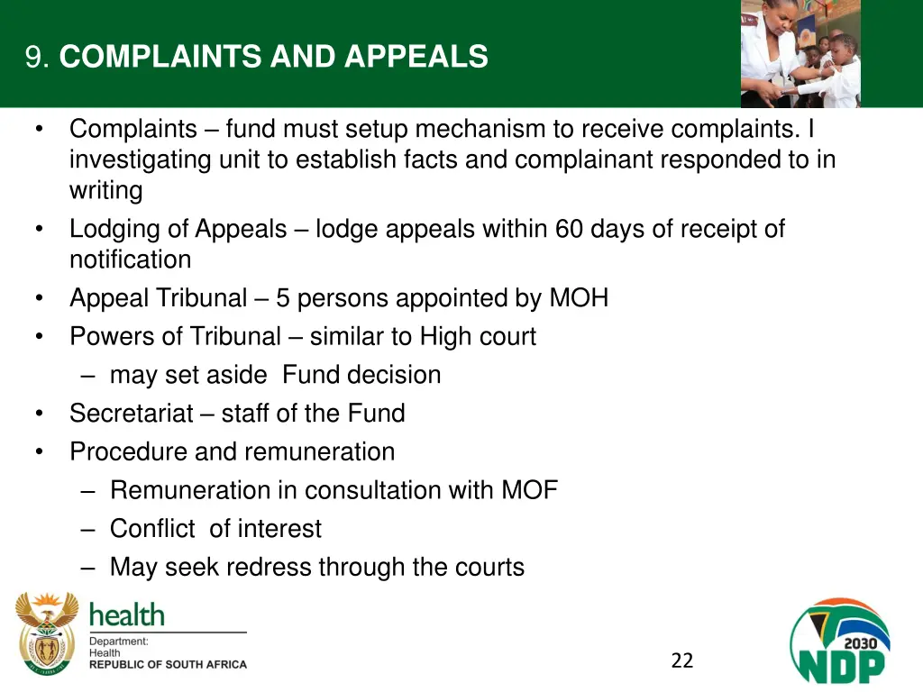 9 complaints and appeals