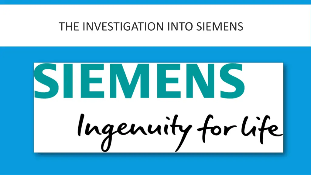 the investigation into siemens