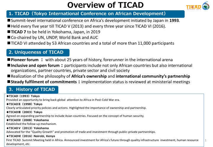 overview of ticad