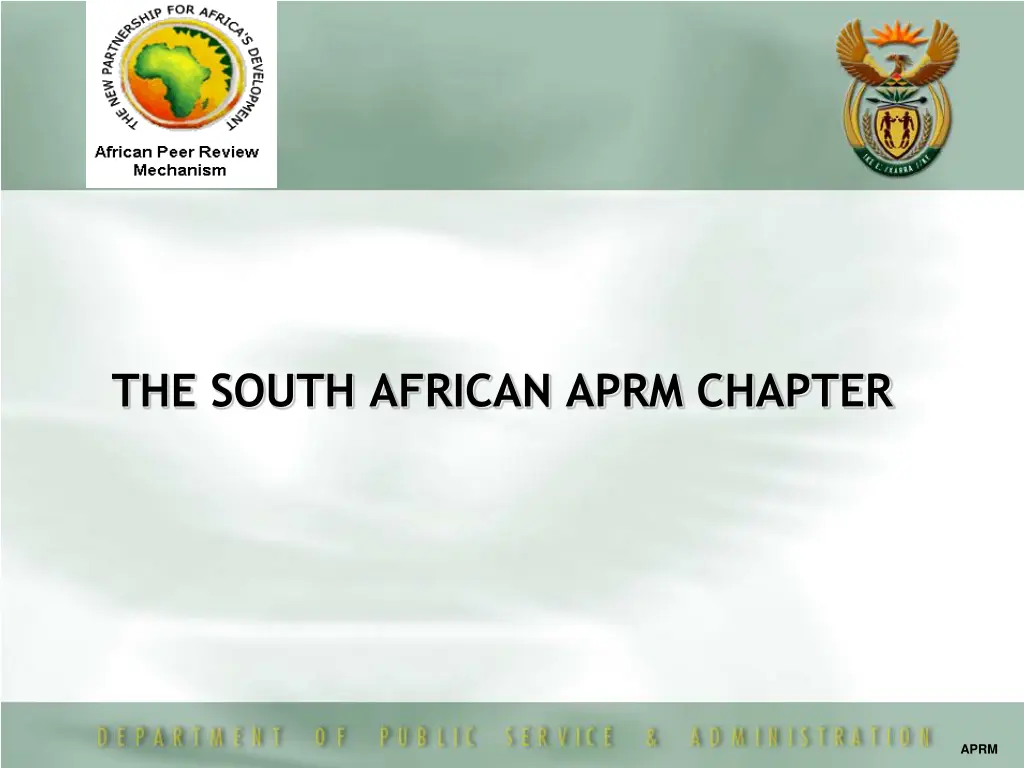 the south african aprm chapter