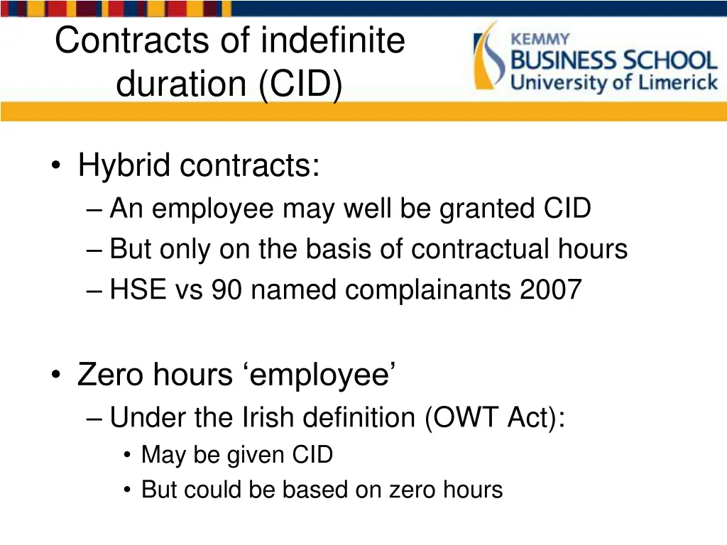 contracts of indefinite duration cid