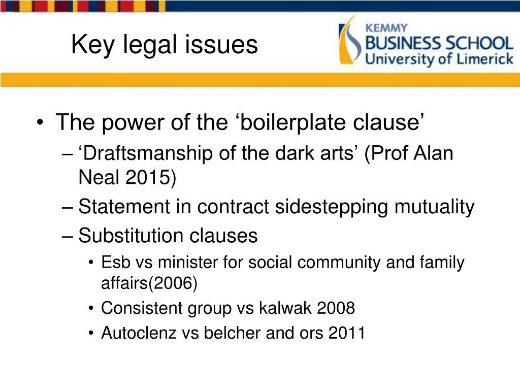 key legal issues 1