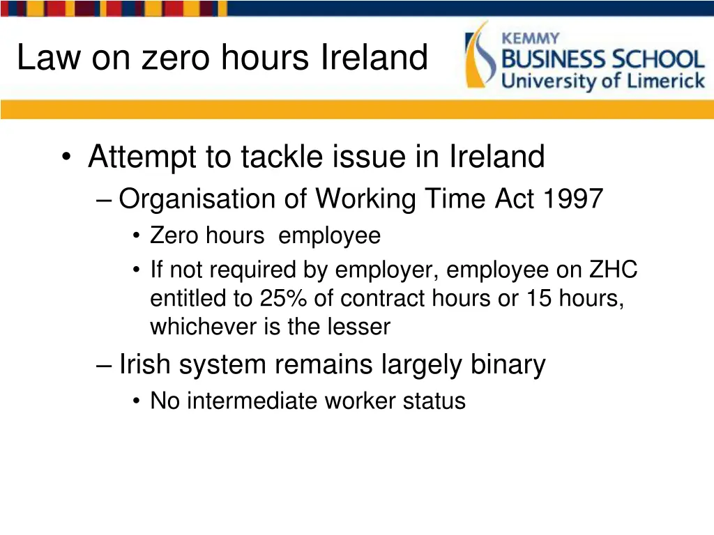 law on zero hours ireland