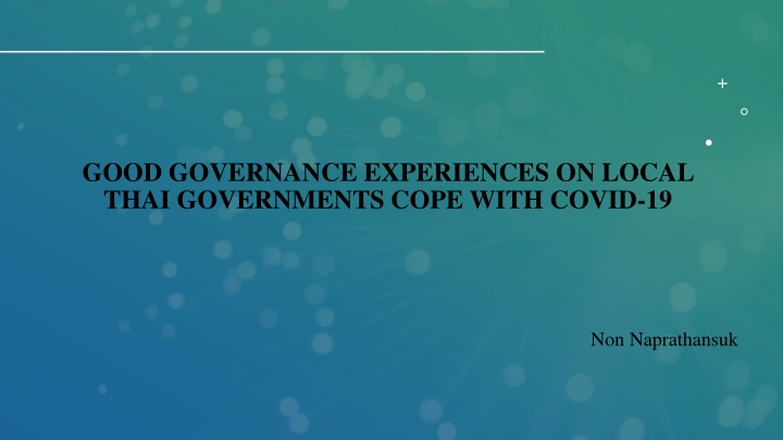 good governance experiences on local thai