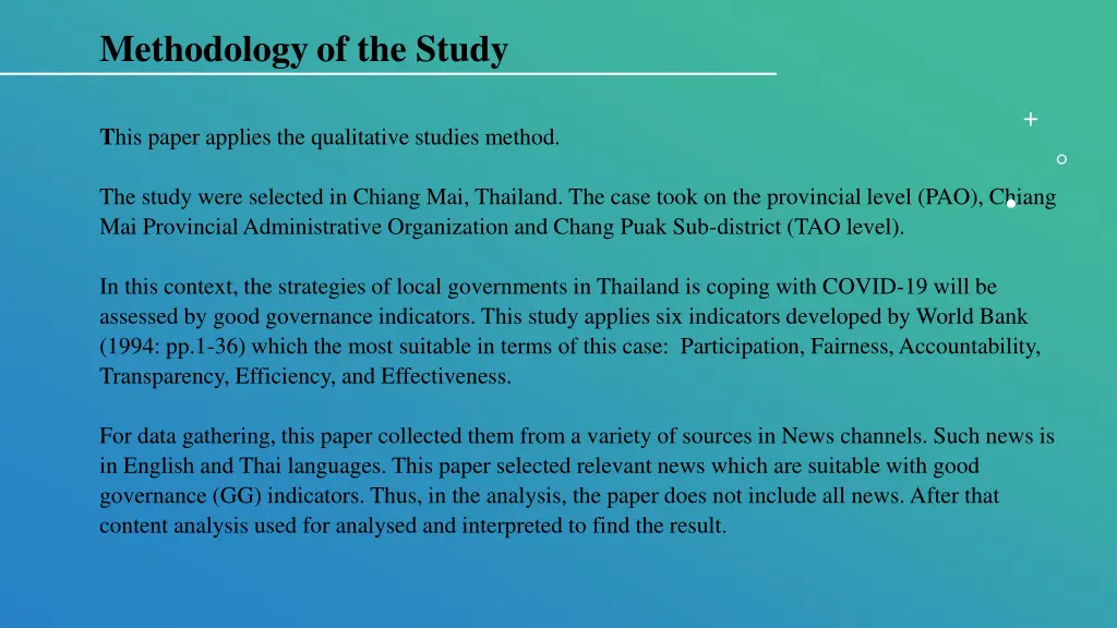 methodology of the study