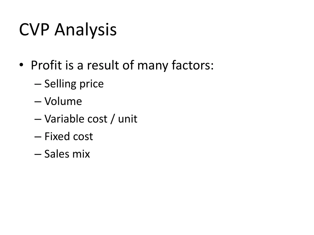 cvp analysis