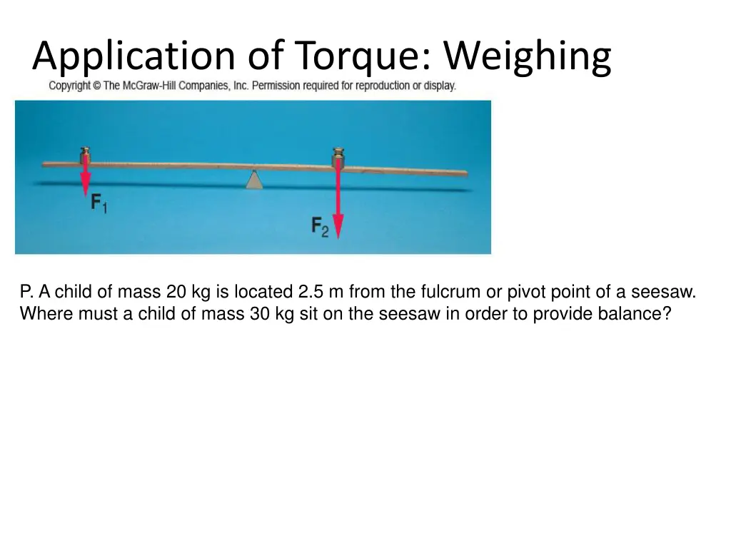 application of torque weighing