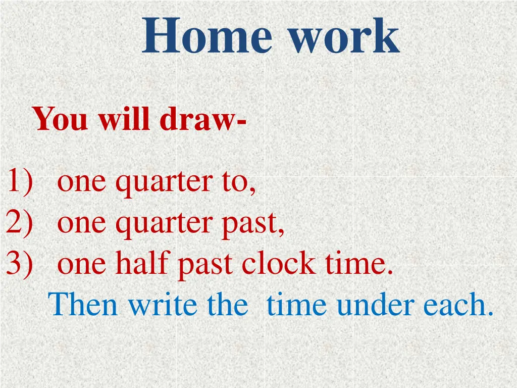 home work