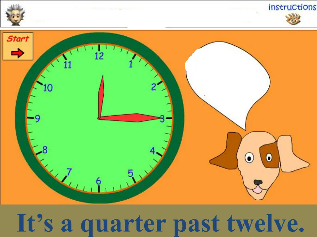 what time is it it s a quarter past twelve