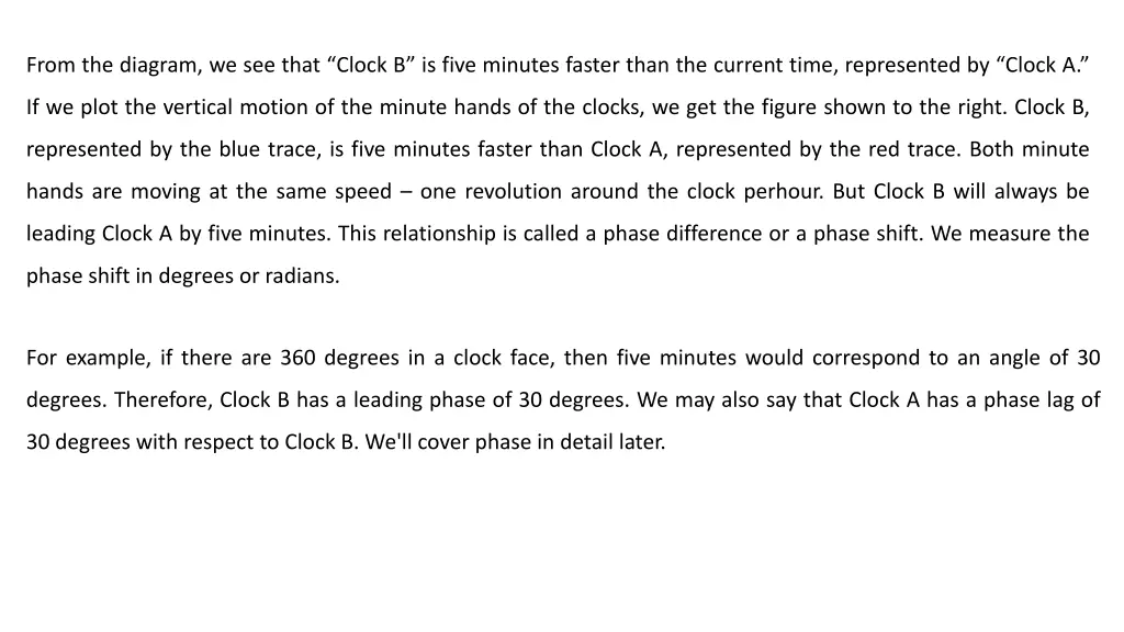 from the diagram we see that clock b is five