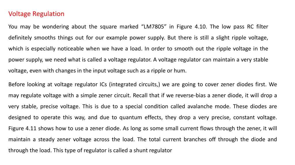 voltage regulation