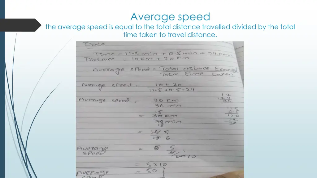 average speed