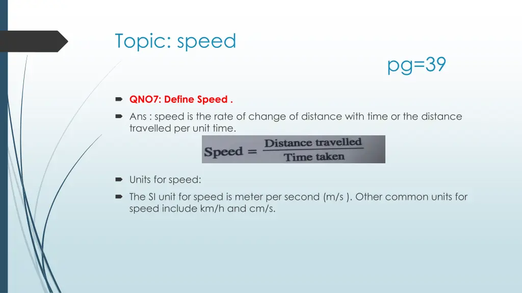 topic speed