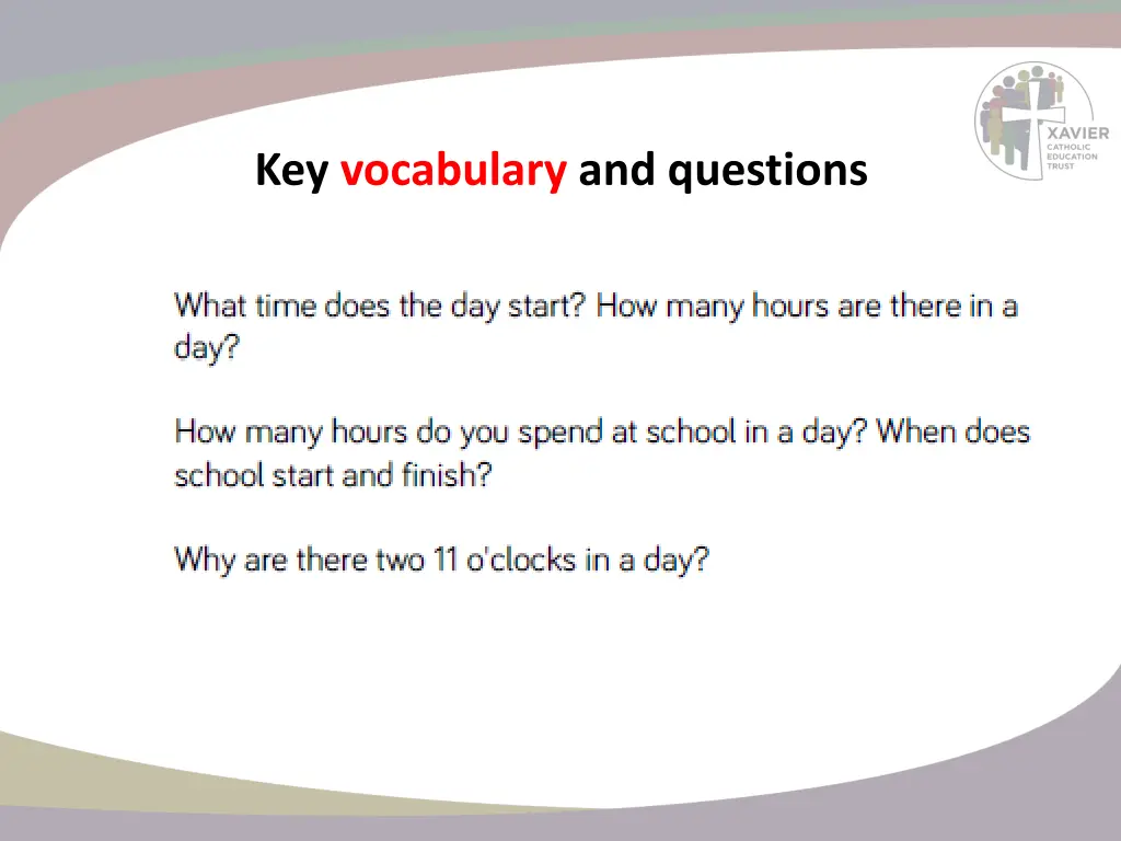 key vocabulary and questions