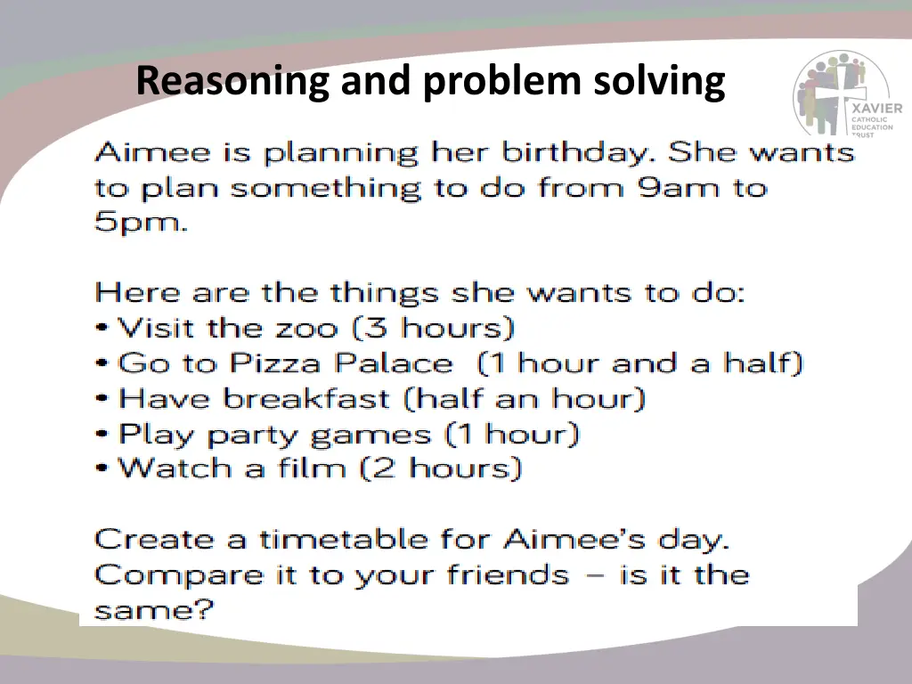 reasoning and problem solving 14