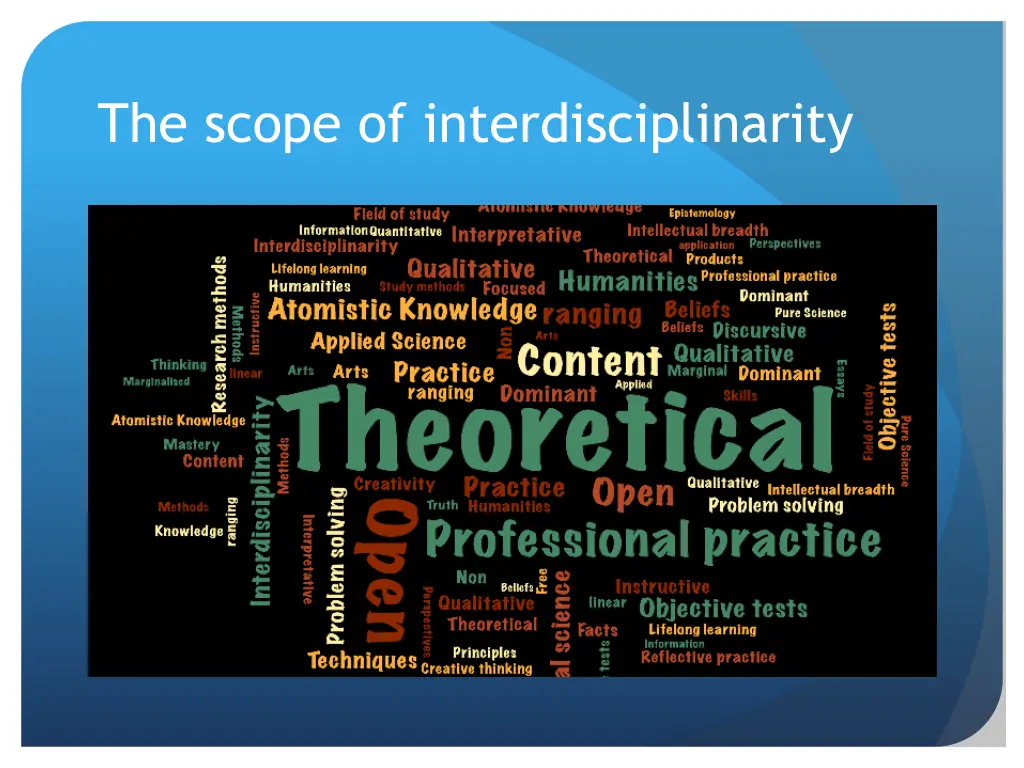 the scope of interdisciplinarity