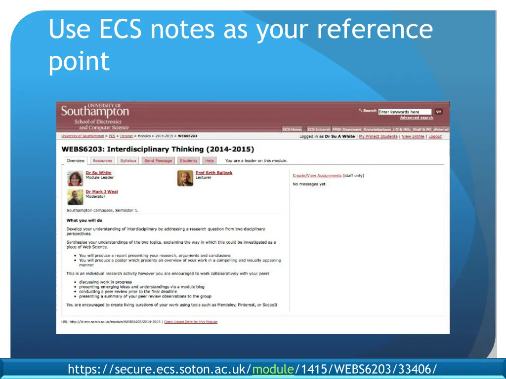 use ecs notes as your reference point