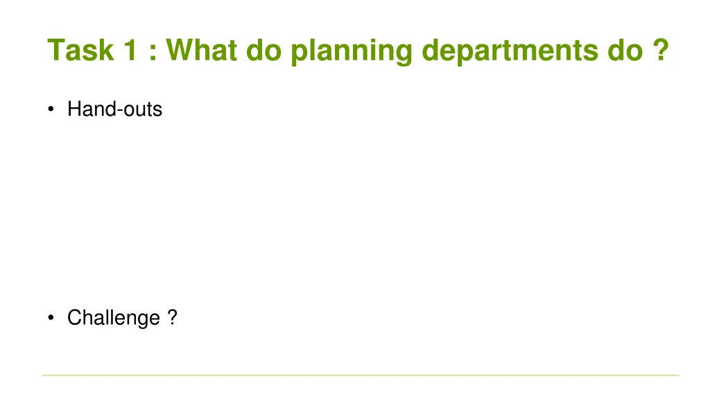 task 1 what do planning departments do 1