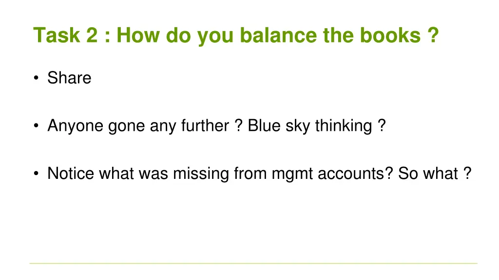 task 2 how do you balance the books