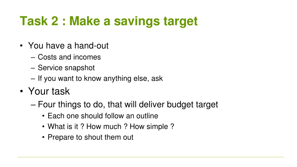 task 2 make a savings target