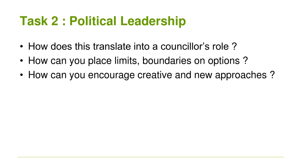 task 2 political leadership